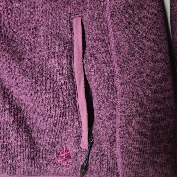 NIKE ACG FITNESS WORKOUT PURPLE FULL ZIP FLEECE JACKET WOMENS SIZE MEDIUM M - Picture 7 of 7